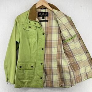 BARBOUR Jacket Womens 4 S Utility Lumi Wax Waterproof Breathable Cotton Green